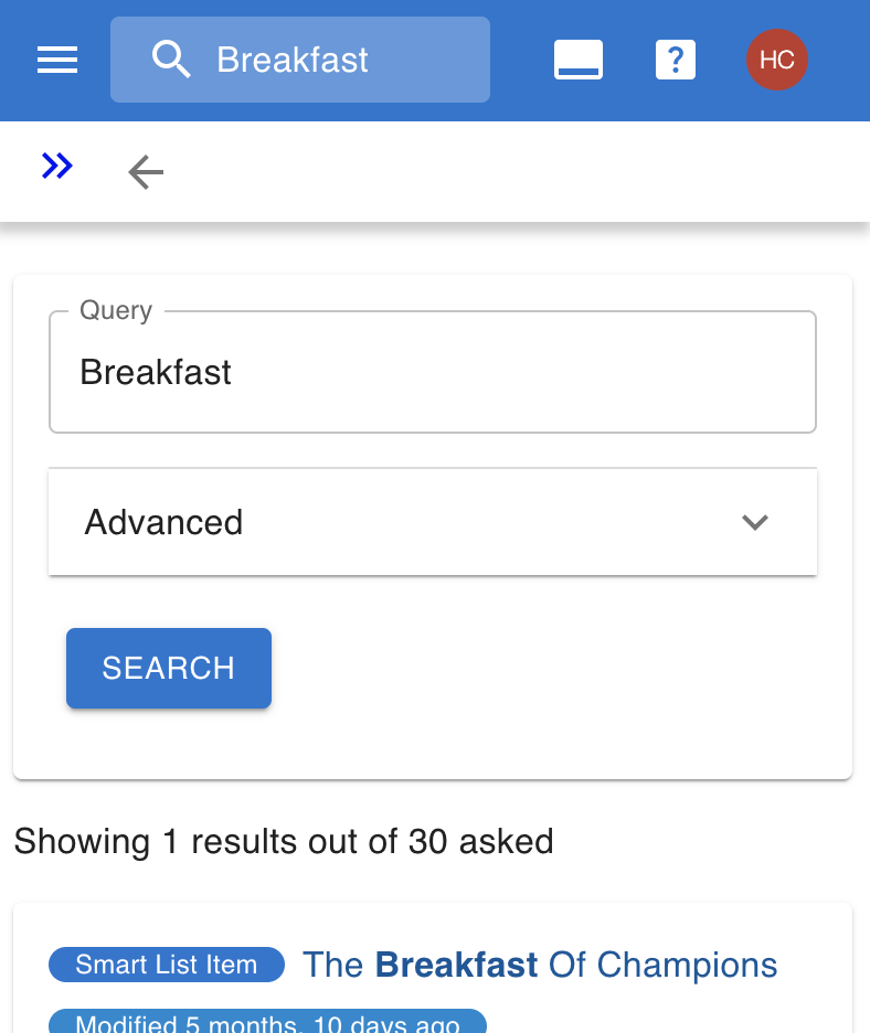 Quick Search